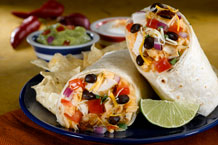 Dinner Burritos with beans and meat