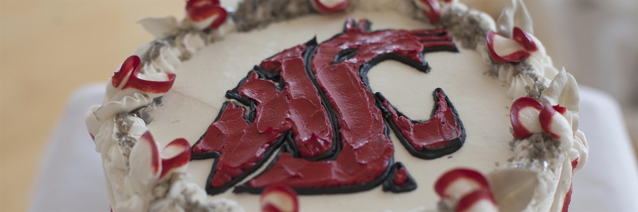 Cake Frosted with WSU Logo