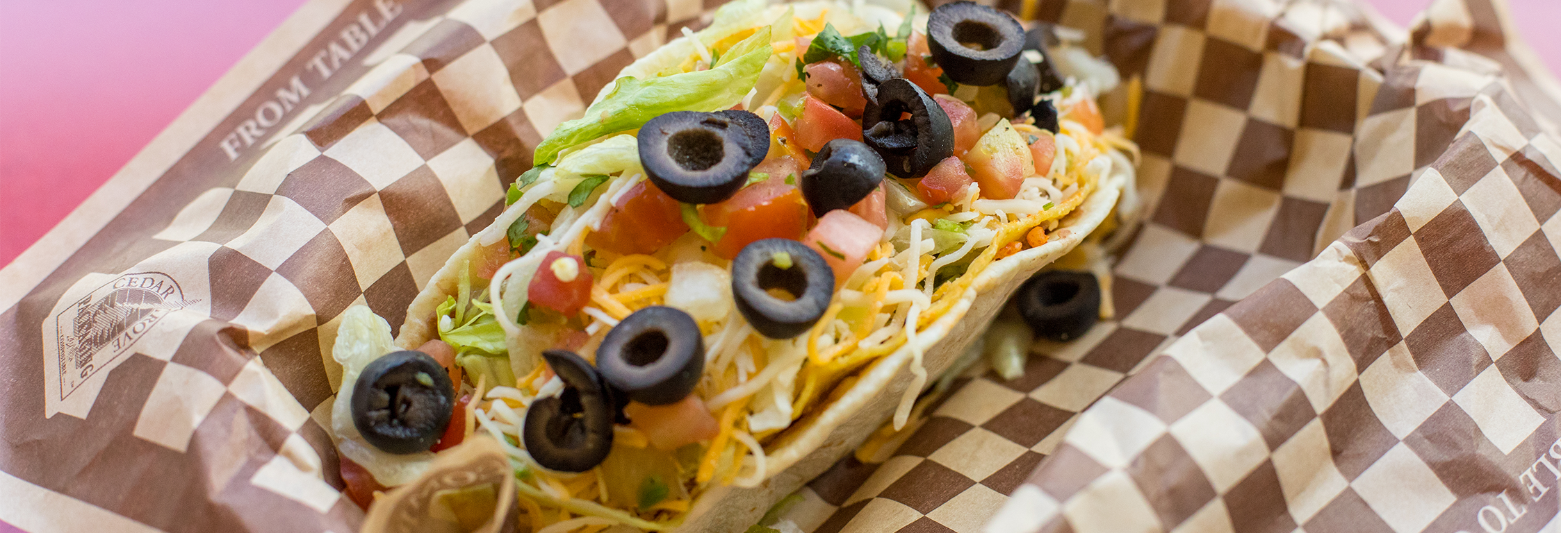 taco with toppings