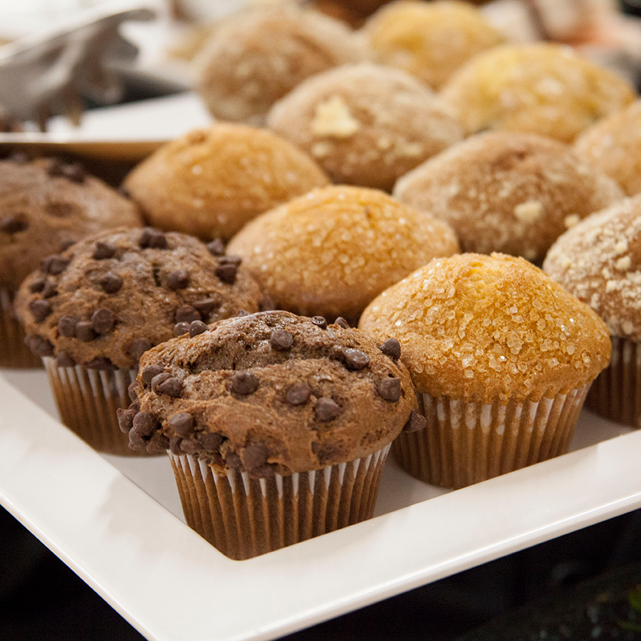 A variety of muffins.