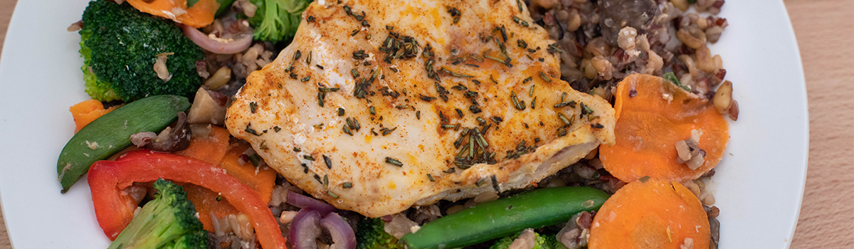 rosemary chicken on a plate